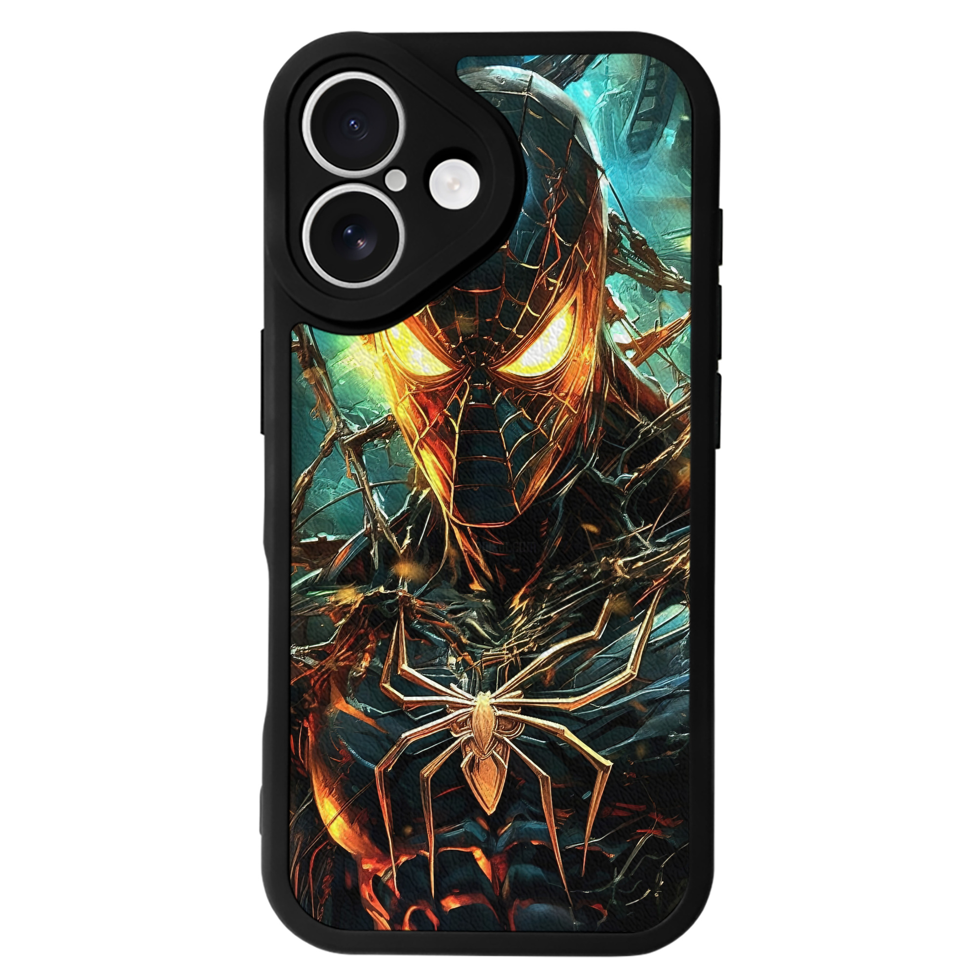 Spider Man スパイダーマン 【iPhone 16シリーズ対応】シリコンスマホケース（レザー調） 材質：シリコン